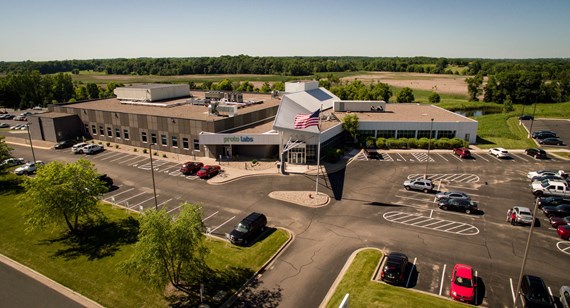 aerial shot of manufacturing facility - US