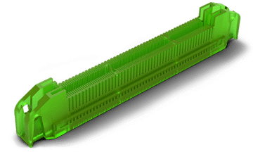 green abs-like 3d printed part