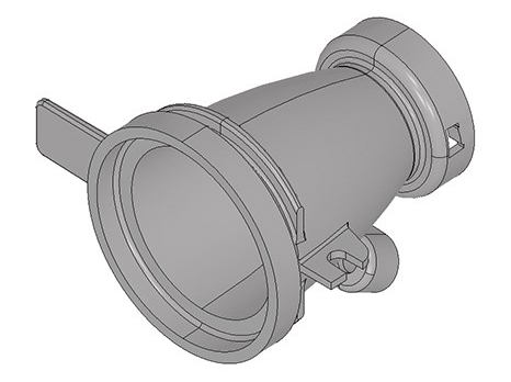 cad file 3d render of molded plastic part