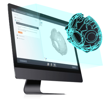 Desktop computer with CAD file
